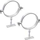 2 Sets 6 Inch Adjustable Pipe Bracket, Heavy Duty Galvanized Steel Split Ring Hanger, Round Supports for Plastic Ventilation Pipe Chimney Drainage Tube