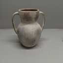 Emotionally Grounded Vase, Vaseking Large Ceramic Rustic Vase with 2 Handles, 8.6 inch Minimalist Decorative Farmhouse Tall Vases for Home Decor, Living Room, Enterway, Table Decoration, Terra