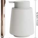 INGOFIN Ceramic Soap Dispenser -14 oz Bathroom Hand Soap Dispenser Liquid Dispenser with Pump Refillable Modern Lotion Dish Dispenser for Kitchen Matte Grey