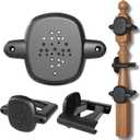 【Upgrade】 2 Pcs Baby Gate Banister Adapter – No-Drill Stair Railing Mount Kit, Fits 2–3.5″ Round/Square Posts, Compatible with Baby & Pet Safety Gates,Black