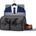 BAGSMART Garment Bags for Travel, Convertible Garment Duffle Bag Suit Bags for Men Women, 2 in 1 Garment Bags for Hanging Clothes, Carry On Duffle Bag with Shoe Compartment, Black