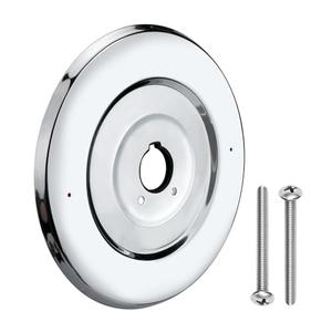 Shower Faucet Cover Plate Escutcheon Replacement for Moen 16090, Shower Handle Cover Plate for One-Handle Tub and Shower Faucets (Chrome)