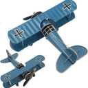 Airplane Decor, Vintage Metal Boy's Room Props Desktop Decoration, Hanging Aircraft Handicrafts for Home, Cafe, Bar, and Office Decor, Christmas Birthday Gifts, Christmas Decorations (Blue)