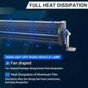 RIGIDON 50 Inch 288W Light Bar, Double Row Flood Spot Combo 28800LM LED Light Bar Waterproof Driving Boat Road LED Work Light for ATV UTV Truck