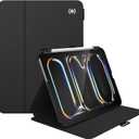 Speck New iPad Pro 11 Inch Case (2024 Model, 5th Gen) - with Pencil Holder, Drop & Camera Protection, Slim Multi Range Stand, Balance Folio, No Auto/Sleep Wake Function - Black/Black/White