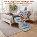 22.05" H Dog Stairs for High Bed, 6-Step Non-Slip Dog Steps for Large Dogs