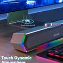 LENRUE G11 Computer Speakers for Desktop, Touch Lights PC Speakers with Surge Clear Sound, USB C/USB Powered, AUX Audio for Computer Desktop PC Laptop Desk