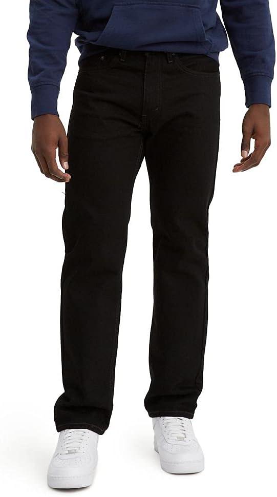 Levi's Men's 505 Regular Fit Jeans, Black-Discontinued, 34W x 30L
