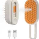 3 x 4-in-1 Cat Grooming Brush  Water Spray & Self-Cleaning Shedding Brush for Cats & Dogs  Pet Hair Removal & Massage Comb for Long & Short Hair (Beige).