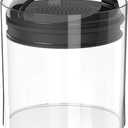 Prepara Evak Fresh Saver Airtight Plastic Container, Large/Short (5.75” x 5.75”, 7.2 Cups), BPA-Free Food Storage Canister Vacuum Sealed Lid Handle, Odor Resistant, Ideal for Coffee Beans & Dry Goods