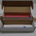 2 Rolls 54'' x 100 Circus Tablecloth Roll Red and White Solid Color Table Cover with Slide Cutter Disposable DIY Carnival Tent Party Supplies for Stage Backdrop Curtains Ceiling Wall Drapes