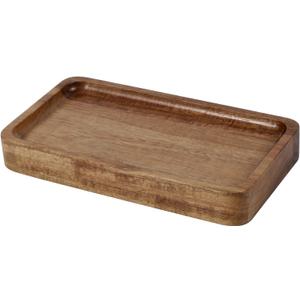 Vanity Tray, Bathroom Tray, Soap Dispenser Tray for Bathroom, Kitchen and Home Decor(Acacia-Small)