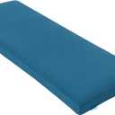 QILLOWAY Indoor/Outdoor Bench Cushion, Thick Upholstery Foam Couch Swing Pads with Ties,48-Inches,Peacock Blue.