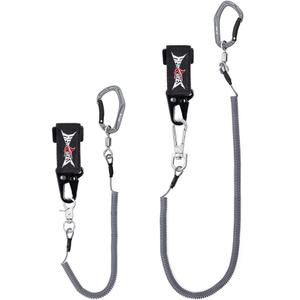 HERCULES M4 Fishing Lanyard, Fishing Pole Tether, Kayak Paddle Leash, Heavy Duty Retractable Coiled Lanyard for Fishing, Rods, Pliers, Boating, Paddles, Kayak (Paddle Leash (17.7" Plus, 5.9"))