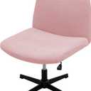 MIFXIN Armless Office Desk Chair Cover Slipcover Stretch Soft Wide Seat Mid Back Accent Chair Swivel Computer Task Vanity Chair Slipcover Furniture Protector Without Arms (Pink)