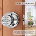 Signstek Keyless Entry Door Lock, Door Knob with Keypad, Smart Code Door Lock, Mute Mode, Passage Function, Easy to Install, Satin Nickel