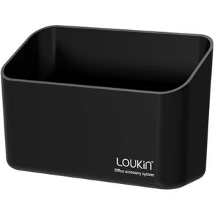 loukin Magnetic Marker Holder, Dry Erase Marker Holder, Remote Control Holder, Magnetic Storage Organizer for Whiteboard or Refrigerators (Black)