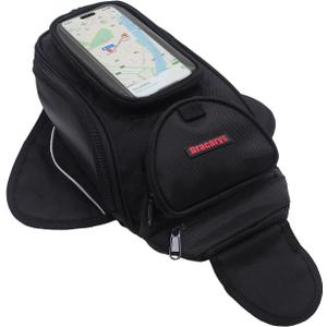Dracarys Motorcycle Tank Bag - Oxford Saddle Black Motorbike Bag - Strong Magnetic Bag for Honda Yamaha Suzuki Kawasaki Harley (4Liter)