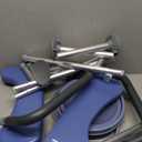 HolyHeal Drop Arm Bedside Commode, Commode Toilet with Padded Seat and Backrest, 400lbs Capacity, 5.3QT Removable Bucket and Splash Guard, Adjustable Height Portable Toilet for Adults, Blue