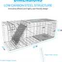 SZHLUX 32" Live Animal Cage Trap, Heavy Duty Folding Raccoon Traps, Humane Cat Trap for Stray Cats, Raccoons, Squirrel, Skunk, Mole, Groundhog, Armadillo, Rabbit, Catch and Release