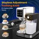 Espresso Machine 20 Bar Touchscreen Espresso Maker with Automatic Milk Frother for Cappuccino Latte,Stainless Steel Coffee Machine with Independent Frothing and Dual Heating System,Easy to Clean