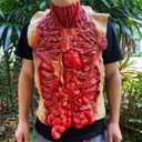Halloween Body Parts Costume Bloody Intestine Torso Chest Fake Dead Body Scary Zombie Halloween Decorations Props