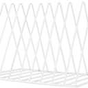 Sooyee 9 Slot White Magazine Holder,Desktop File Sorter Organizer Triangle Bookshelf Decor Home Office