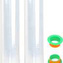 2-Pack Clear Stretch Wrap 18" x 1000 Feet 80 Gauge Industrial Strength with Plastic Handle, Plastic Pallet Supplies Durable Self-Adhering for Packing, Moving, Heavy Duty Shrink Film Rolls