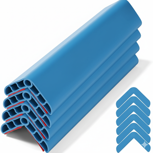 Wall Corner Edge Protector 4 Pack,1.57x1.57x23.62x0.28 inch Soft Baby Proof Corner Guards for Sharp Edges, Self-Adhesive Corner Protectors for Home, Kindergarten,Thickness-Blue 7mm(0.28 in)
