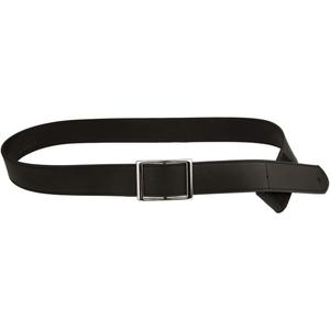 Adult Genuine Leather Easy Belt with Faux Buckle (28-30, Black)