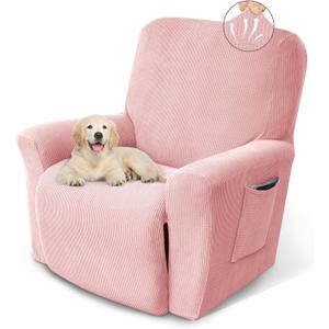 Recliner Chair Cover Lazy Boy Recliner Covers Recliner Covers for Recliner Chair 1 Piece Furniture Protector Prevent wear and pet HairRecliner,Pink