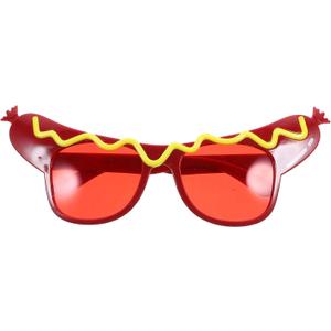Funny Party Glasses Dance Party Makeup Costume Sunglasses Hot Dog Eyeglasses Cool Shaped Eyeglasses Photo Booth Prop for Halloween Christmas, 1 Pc