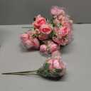 Crowye 8 Bundles Artificial Peonies Realistic Flowers with Stems Bouquet Peonies for Table Centerpieces Wedding Decoration Bridal Floral Arrangement (Dark Pink)