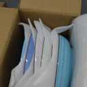 Y YHY 8.5'' Pasta Bowls Set of 6, 30 oz Ceramic Shallow Salad Bowls, Large Serving Soup Bowls Pasta Plates, Microwave & Dishwasher Safe Dinnerware Valentine's Day Gift, Gradient Blue