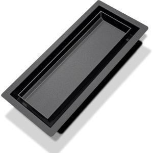 Floor Vents 4x10, Heavy Duty Steel Floor Register, 50% Higher Ventilation Performance Than Others, Sleek Modern Design, Sandtex Black Finish, Fits Tile Wood Inserts, Floor Vent Covers for Home Floor