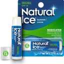 Mentholatum Natural Ice Original Medicated Lip Balm, Hydrating Lip Care for Dry, Chapped Lips, Moisturizing Formula with SPF 15 Helps Prevent Sunburn, Protection for Smooth, Soft Lips (Pack of 12)