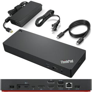Lenovo ThinkPad Universal Thunderbolt 4 Dock, 4 Displays, Dynamic Power Charging up to 100W, Black