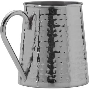 Houdini 24oz Hammered Bar Mug Silver, Silver Large Mug, Stainless Steel Beer Mug, Beer Mug