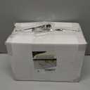 I00000 144Pcs Gold Plastic Silverware, Gold Plastic Utensils Set,Disposable Utensils Heavy Duty,Disposable Silverware Set Includes 48 Forks,48 Knives,48 Spoons for Wedding & Party (White)