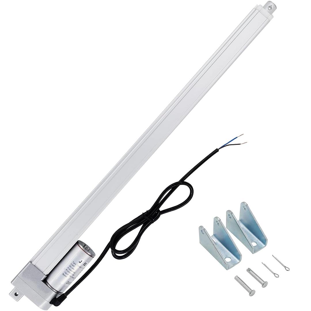 12V High Speed Linear Actuator - 20 Inch Stroke, 66lbs/300N, 1.77"/s Speed, IP54 Waterproof Linear Motion Actuators with Mounting Brackets, for Window/Door Opener, Cabinet, Home Automation