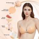 Strapless Sticky Adhesive Bra Invisible Push up Reusable Silicone Off Backless Viscous for Women Dress