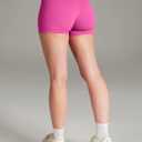 AVGO Gym Shorts Women 4.5 Inches - V Shaped High Waisted Butt Lifting Tummy Control Workout Booty Biker Shorts (Pink, M)