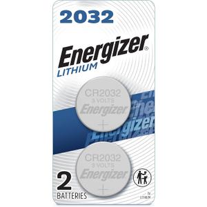 Energizer 2032 Batteries (2 Pack), 3V Lithium Coin Batteries