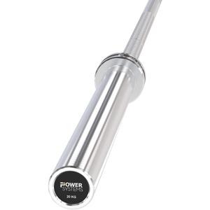 Power Systems 7' Men's Olympic Bar - Weight Lifting and Power Lifting Barbell - 8 Roller Pin Bearings and Stainless Steel Construction