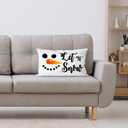 QIYUHOY Christmas Snowman Snowflake Winter Throw Pillow Covers, Let It Snow Pillow Case, Holiday Christmas Xmas Gift,12x20 Inch Pillowcase, Home Bedroom Living Room Girls Room Decor