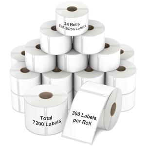 2-5/16" x 4" Labels Replacement Work with Dymo 30256 Shipping Labels (NOT FIT Dymo 550 & 5XL), Misofuki 24 Rolls Waterproof Direct Thermal Labels Used with Labelwriter 450,450 Turbo, 4XL