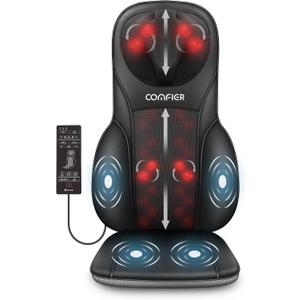 COMFIER Shiatsu Back Massager with Heat, Deep Kneading & Rolling Massage Chair Pad, Chair Massager for Office Home Use Mothers Day Gifts for Women