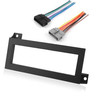 3PCS Single Din Dash Kit with Radio Wiring Harness,Durable Car Stereo Installation Kit Compatible with Chrysler Dodge Jeep,Professional Car Audio & Video Installation Products