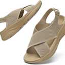 Bravover Womens Orthopedic Sandals Ladies Recovery Sport Outdoor Adjustable Strap Sandals with Comfortable Plantar Fasciitis Arch Support 41