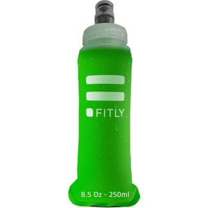 FITLY Soft Flask - Shrink As You Drink Soft Water Bottle for Hydration Pack - Folding Water Bottle Ideal for Running, Hiking, Cycling, Climbing & Rigorous Activity